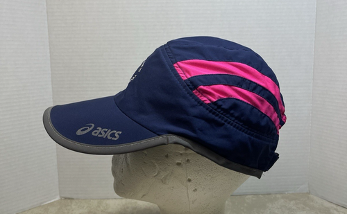 Asics TCS New York City NYC Marathon Navy/ Pink Running Hat Cap Strapback - Picture 3 of 7