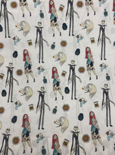 Nightmare Before Christmas 100 Cotton Fabric by the yard 45" Wide