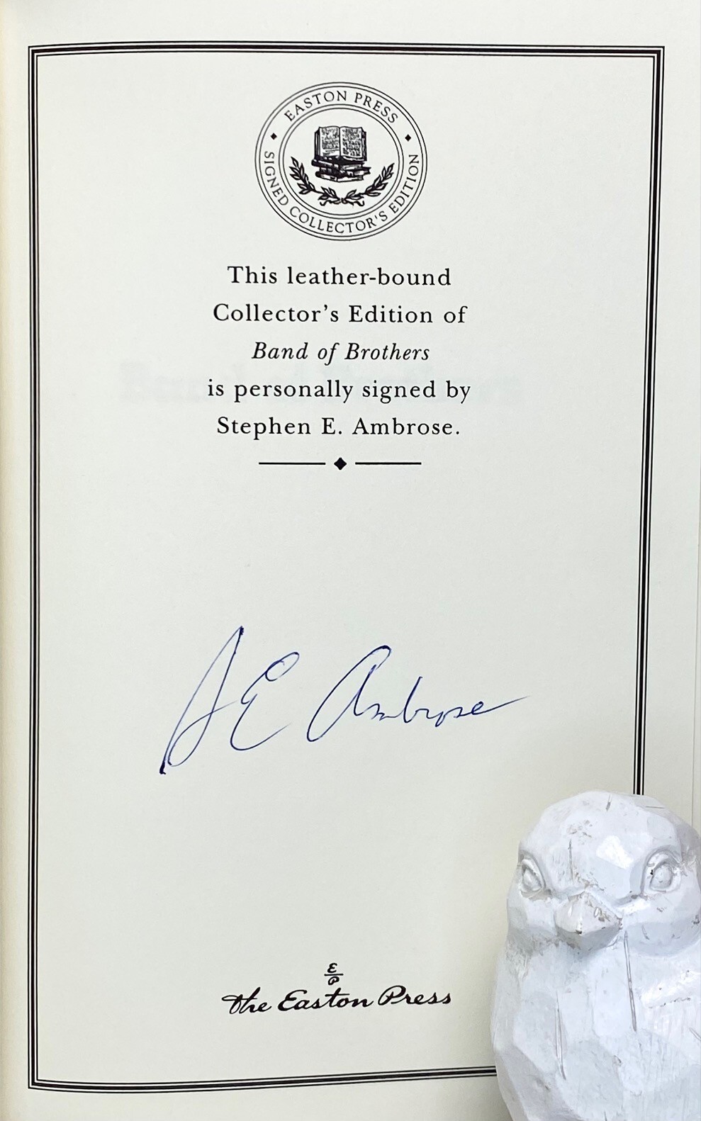 Band of Brothers SIGNED by Stephen E Ambrose 2002 Easton Press eBay