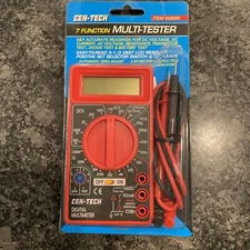 CEN-TECH DIGITAL 7 FUNCTION MULT-TESTER EASY TO READ