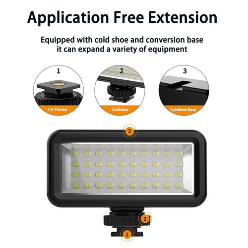 Underwater Led Video Diving Fill Light 40M Waterproof Lamp For Gopro Hero 11 10 - Picture 4 of 14