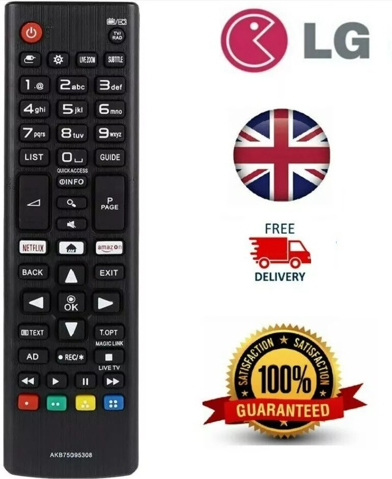 AKB75095308 TELECOMANDO DI RICAMBIO TV LG PER SMART TV LED 3D PULSANTE NETFLIX foto 5