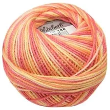 Lizbeth Egyptian Cotton Crochet Thread Size 3 Color 188 Coral Splash