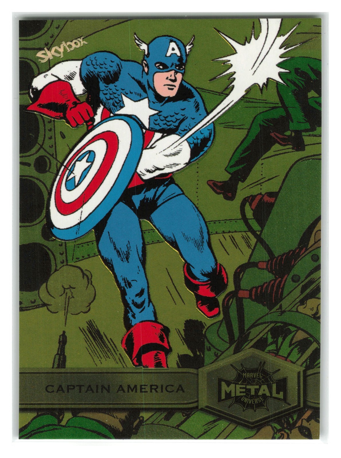 2021 Marvel Metal Universe Spider-Man Retail Yellow FX - #116 Captain America