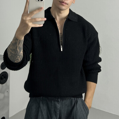 BORDER SLEEVE SWEATER ブラック36 HALF CARDIGAN KNIT PUFF SLV HIGH NECK PO – THE SHOP YOHJI YAMAMOTO