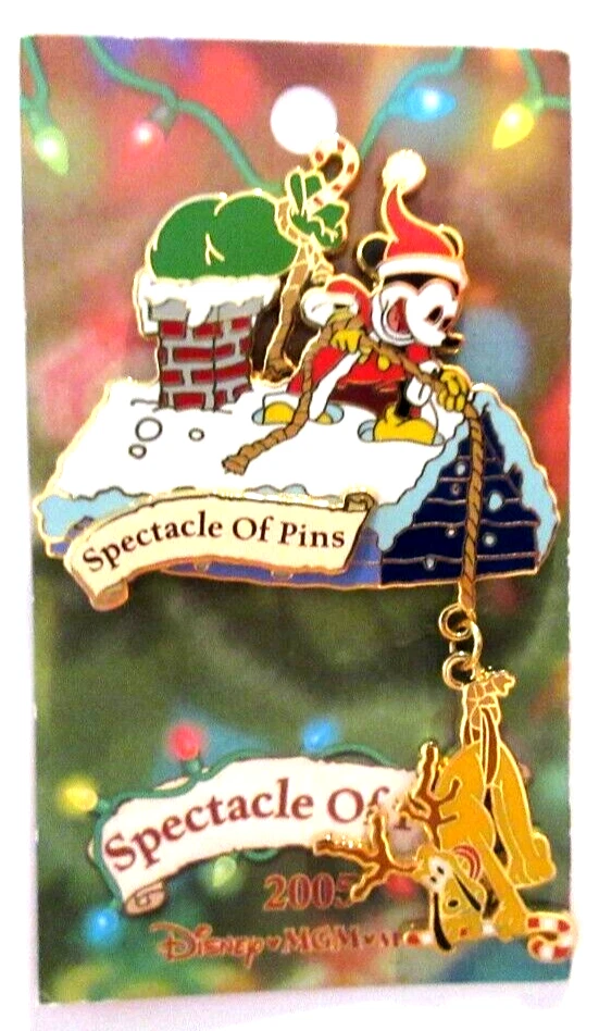 WDW MICKEY y PLUTO SANTA EN TECHO ESPECTÁCULO DE PASADORES 2005 - LE DE 750 - #42370 Foto 2 de 4