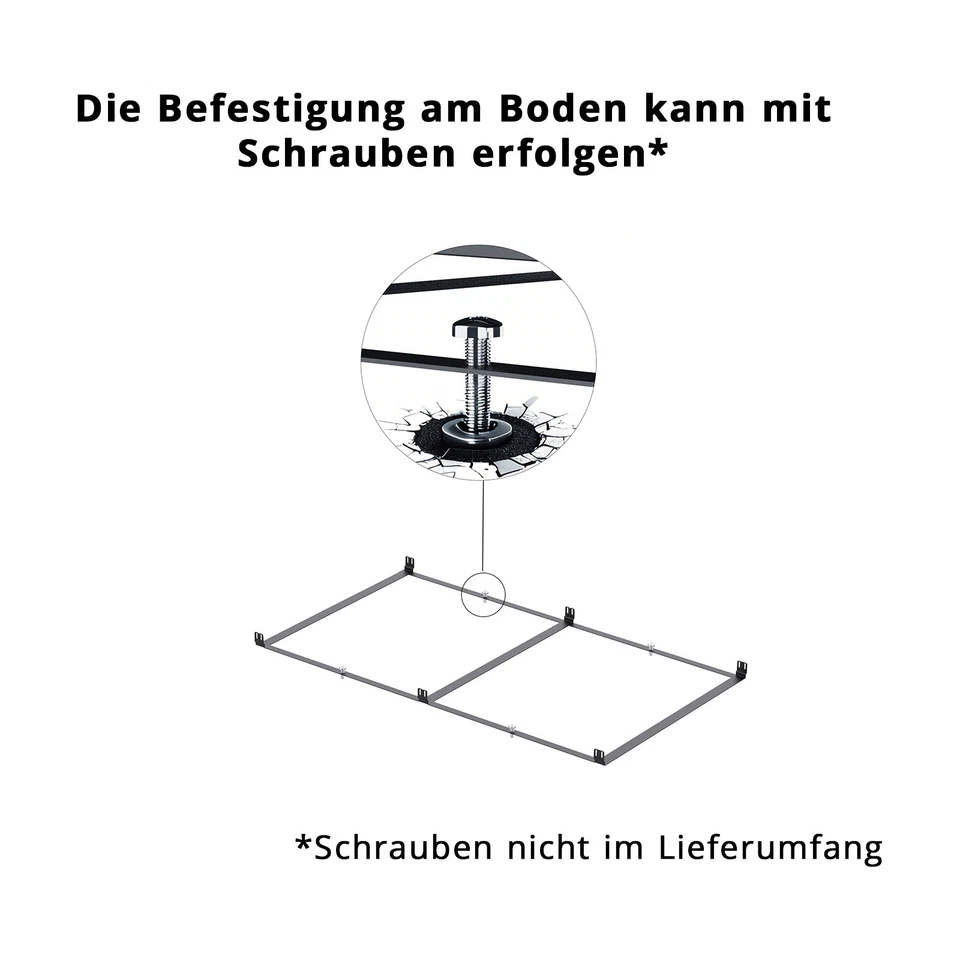 HEIGART Mülltonnenbox Mülltonnenverkleidung 2er Pulverbeschichtet Anthrazit - Bild 4 von 4