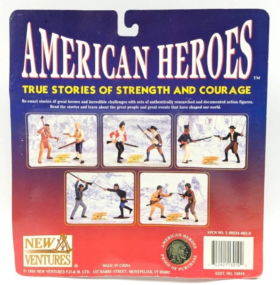 Figuras de Capitán japonés y Marina de los Estados Unidos de la Segunda Guerra Mundial American Heroes 1995 selladas sin usar, en caja Foto 2 de 4