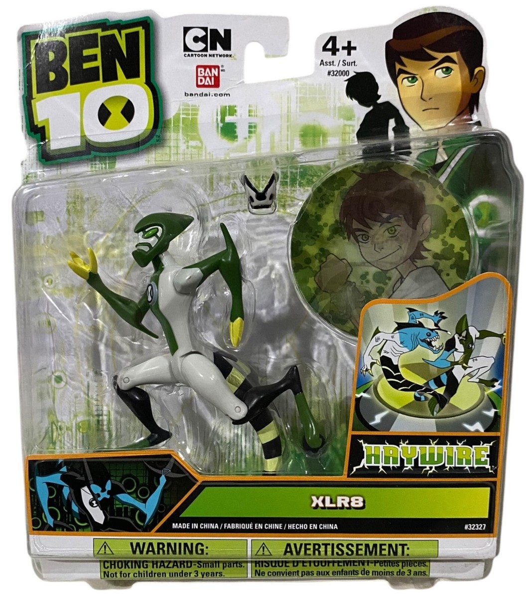 Ben 10 Haywire XLR8 Action Figure w Lenticular Disc NEW Bandai