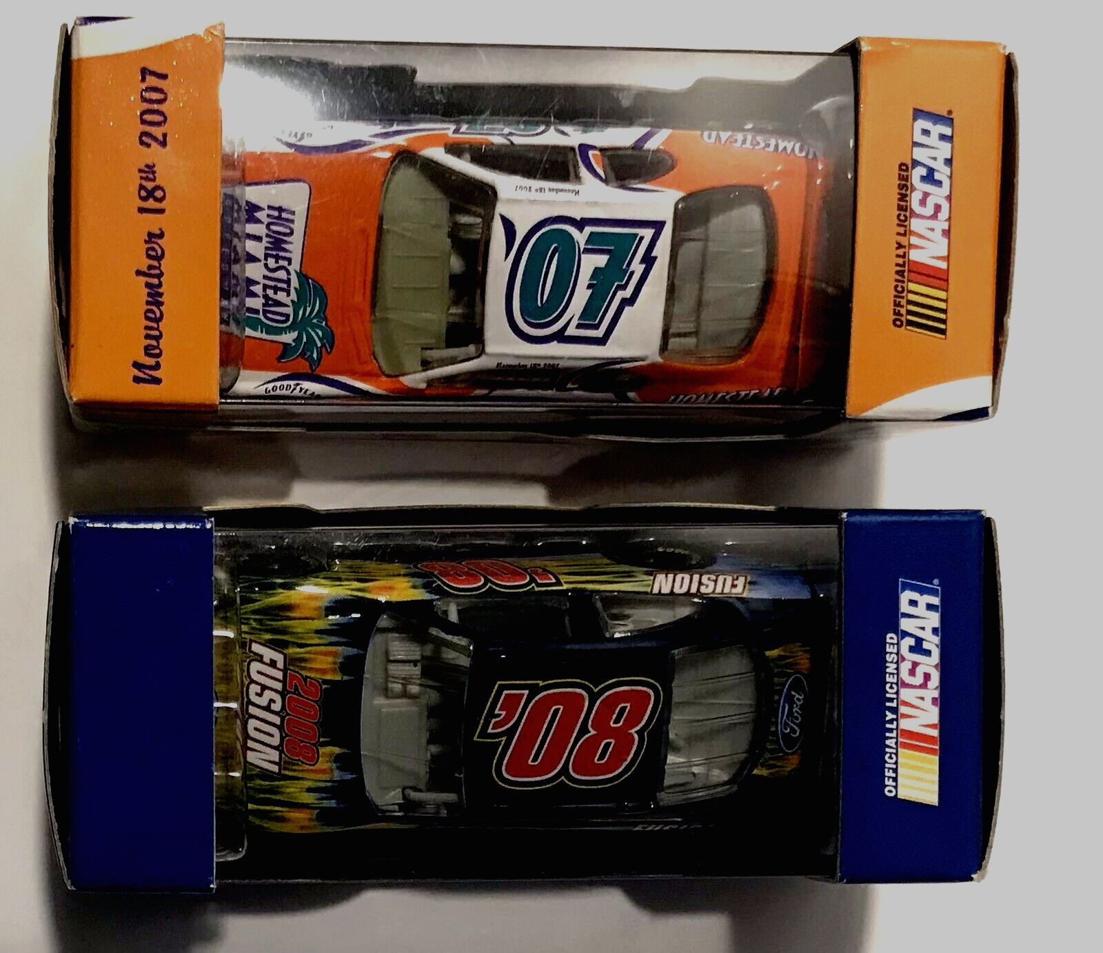 2007 & 2008 NASCAR Official Licensed Collectible Model Cars 2-Pack NIB
