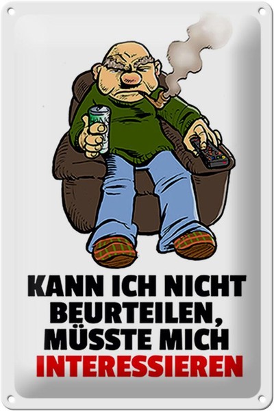 Blechschild Spruch 20X30Cm Kann Ich Nicht Beurteilen Metall Deko Schild Tin Sign-image