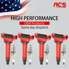 4X High Performance Ignition Coil & 4X Spark Plug For Toyota Sequoia Lexus UF507