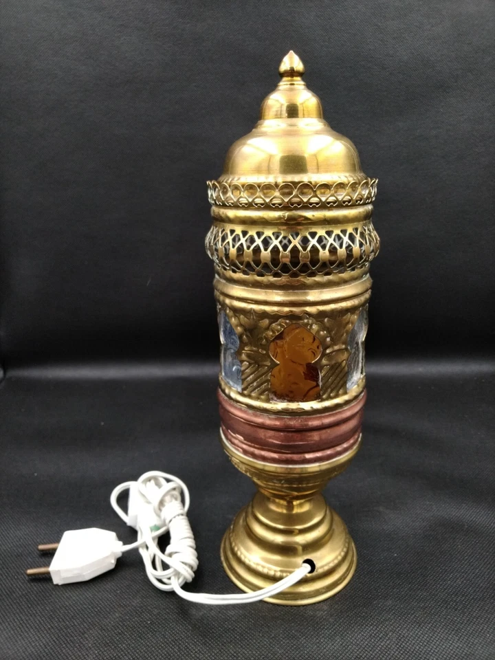 Lampe de table marocaine laiton vintage - Photo 4/4