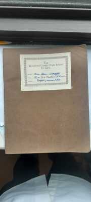 Vintage notebook The Woodford County High School for Girls 1952 Redbridge London
