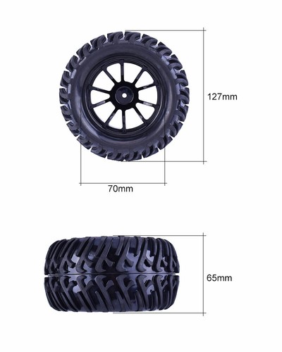 4x 127mm 10 Contour Offroad Felge + Reifen Tire für RC 1/10 Monster Truck Car - Bild 3 von 8