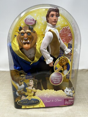 2009 Mattel Beauty and the Beast -Beast to Prince Transformation Factory Sealed