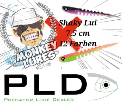 Monkey Lures Shaky Lui 7,5 cm Gummifisch Zander Barsch Hecht Finesse Köder