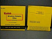 Kodak wratten gelatin filter 8N5 3" square yellow green 75 x 75mm new sealed