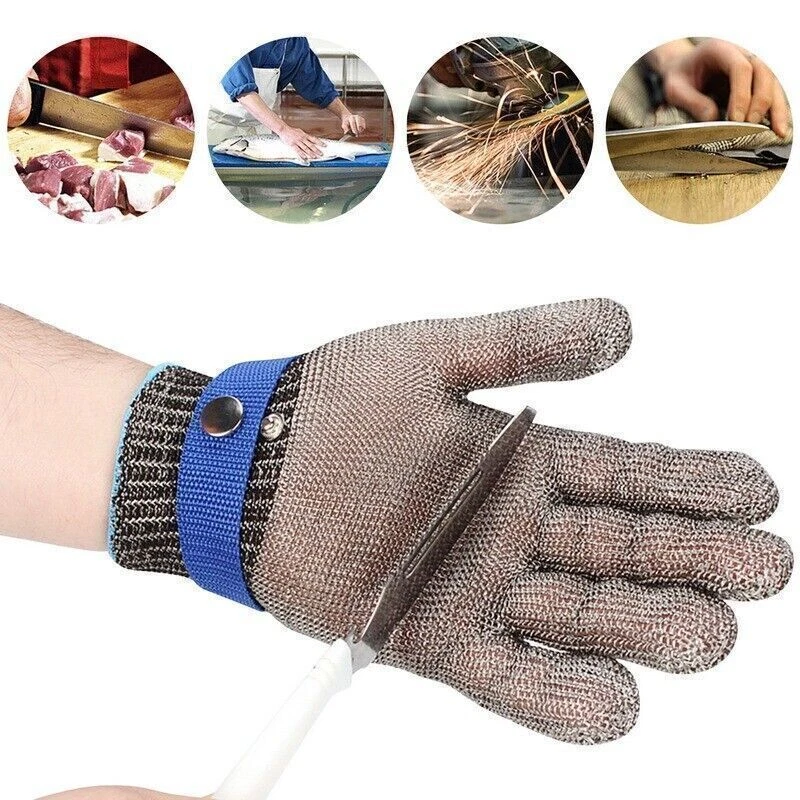 1x Edelstahl Sicherheits Handschuh Stechschutzhandschuhe Kettenhandschuh Metzger - Bild 3 von 4