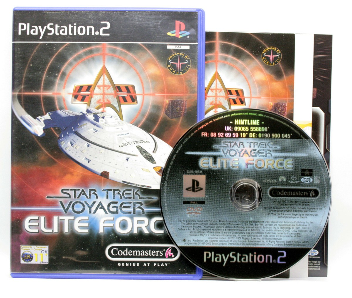 STAR TREK VOYAGER ELITE FORCE GIOCO PS2 SONY CODEMASTERS SLES