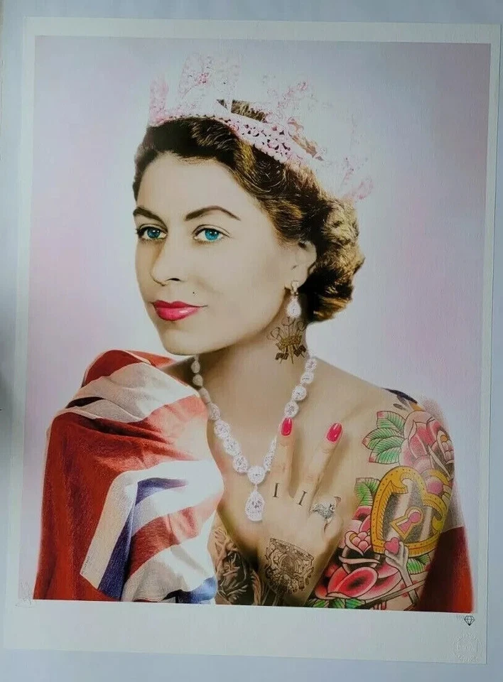 JJ Adams Her Majesty Queen Elizabeth II versão EUA. Impressão à prova de artista Ed. de 5 - Imagem 2 de 3