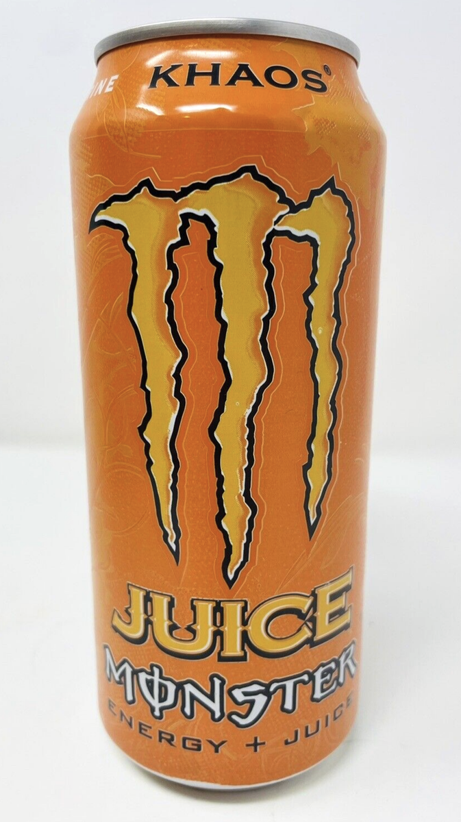 Monster Juice Khaos Energy Drink Full US Can COLLECTIBLE PURPOSES