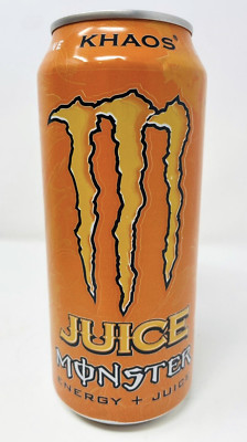 Monster Juice Khaos Energy Drink Full US Can COLLECTIBLE PURPOSES ONLY