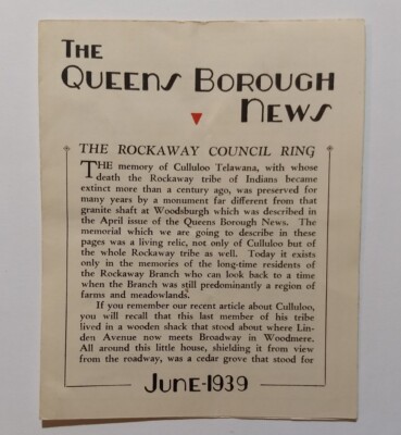 Queens Borough News Gas & Electric  Co Ad Pamphlet June 1939 Far Rockaway NY Vtg