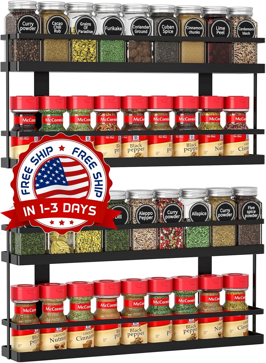 Estante Para Especias De 4Niveles, Estantes De Almacenamiento Para El Hogar Y l
