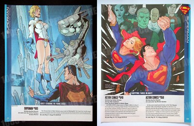 Superman + Power Girl + Supergirl DC Comics 2007 Print Magazine Ad Poster ADVERT