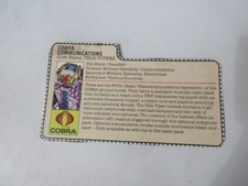 Vintage G.I.Joe CARD: Cobra Communications Tele-Vipers