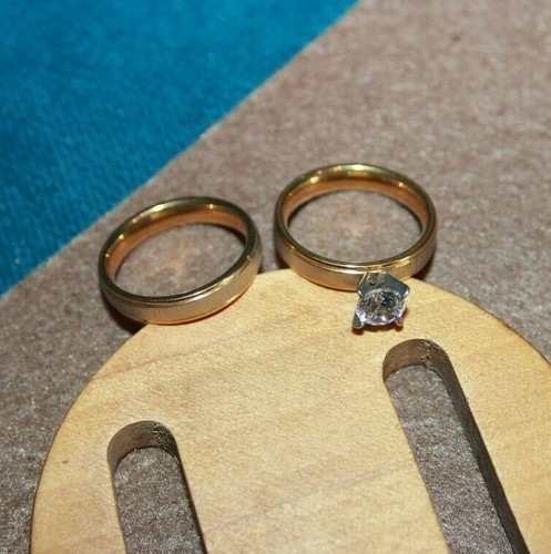 Edelstahl Herren Damen Ring Schmuck Modern Freizeit Hochzeit Verlobung Abend - Bild 22 von 23