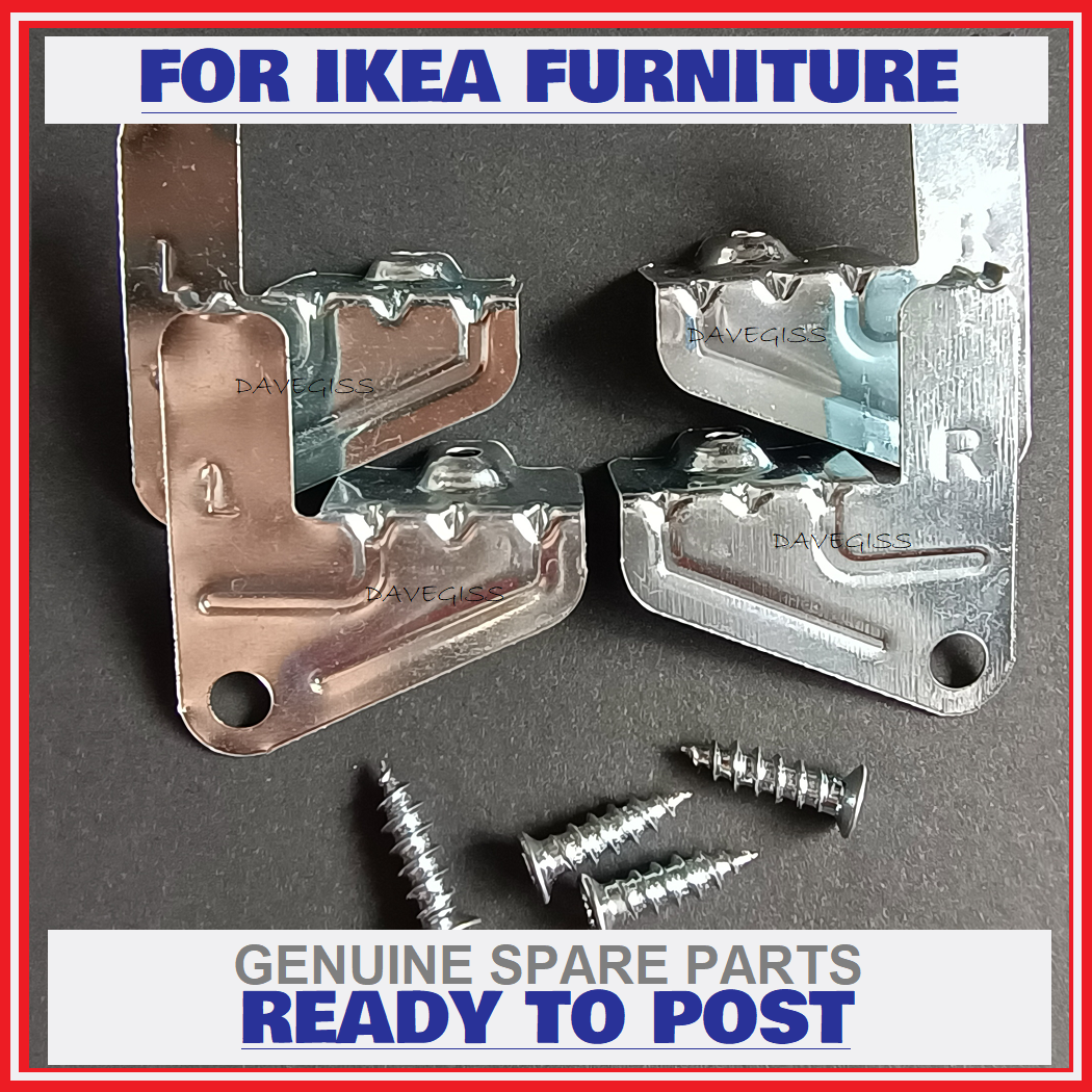 IKEA BESTA SHELF SUPPORT BRACKETS & SCREWS 115443/4 BRAND NEW