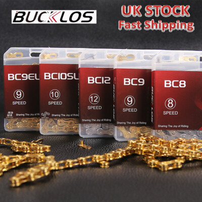UK 6/7/8/9/10/11/12 Speed Bicycle Chain MTB Road Bike Quick Link fit ...
