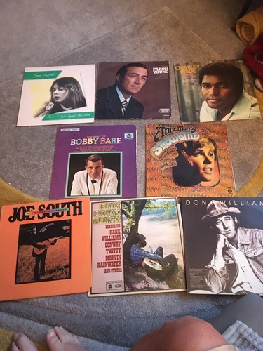 JOB LOT 8 COUNTRY ALBUMS,CHARLEY PRIDE,NANCI GRIFFITHS,FARON YOUNG,BOBBY BAREetc