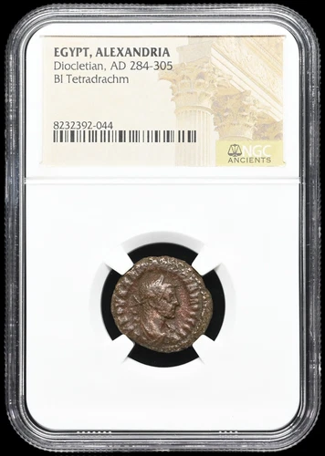 EGYPT, Alexandria. Diocletian. AD 284-305. Potin Tetradrachm, NGC Certified