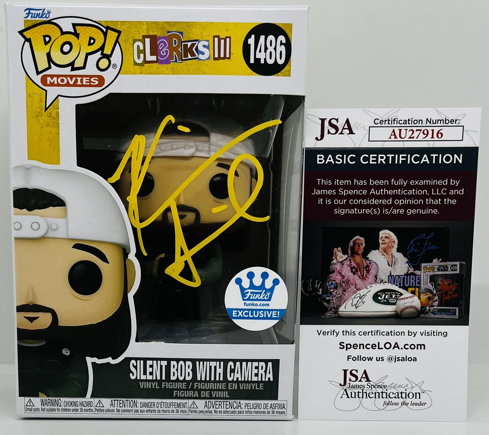 KEVIN SMITH Autographed Signed SILENT BOB WITH CAMERA FUNKO POP FIGURE CLERKS III JSA COA 