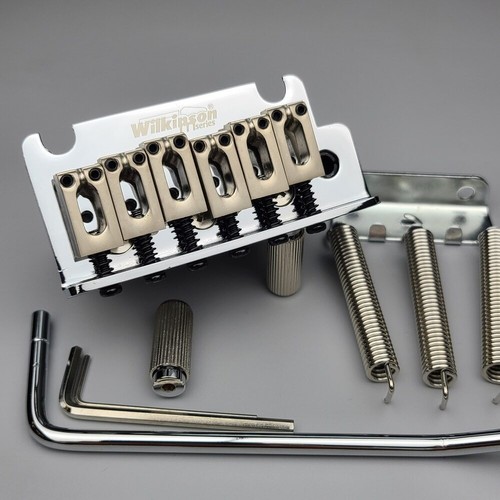 2-Punkt Wilkinson WOV06 Tremolo System Brücke für Strat E-Gitarre Chrom - Bild 2 von 6