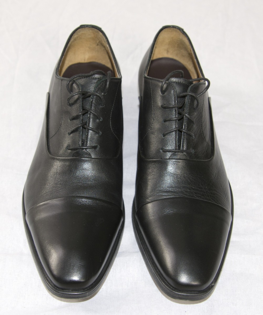 Bruno Magli Locascio Black Cap Toe Oxford Italy Rubber Sole  display picture 3