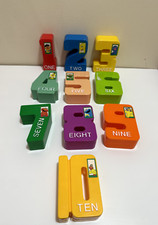 Vintage TYCO Sesame Street Jumbo Plastic Stacking Number Blocks Set of 10