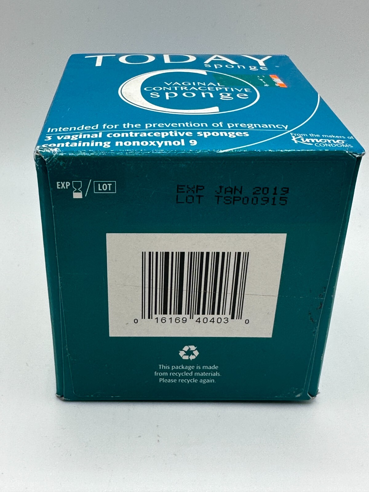 NEW Today Sponge Vaginal Contraceptive Sponges 3 Total DISC EXP 01/2019