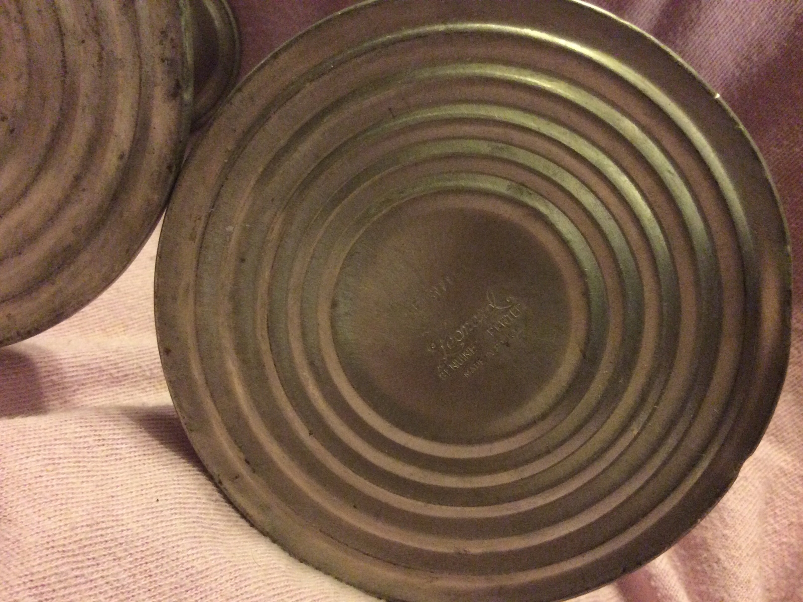 Weighted Leonard Genuine Pewter Candle Stick Holders Pair 5 Inch