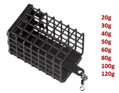 Mikado Feeder Korb Quadrat mit Boden schwarz Futterkorb bleifrei 20-180g