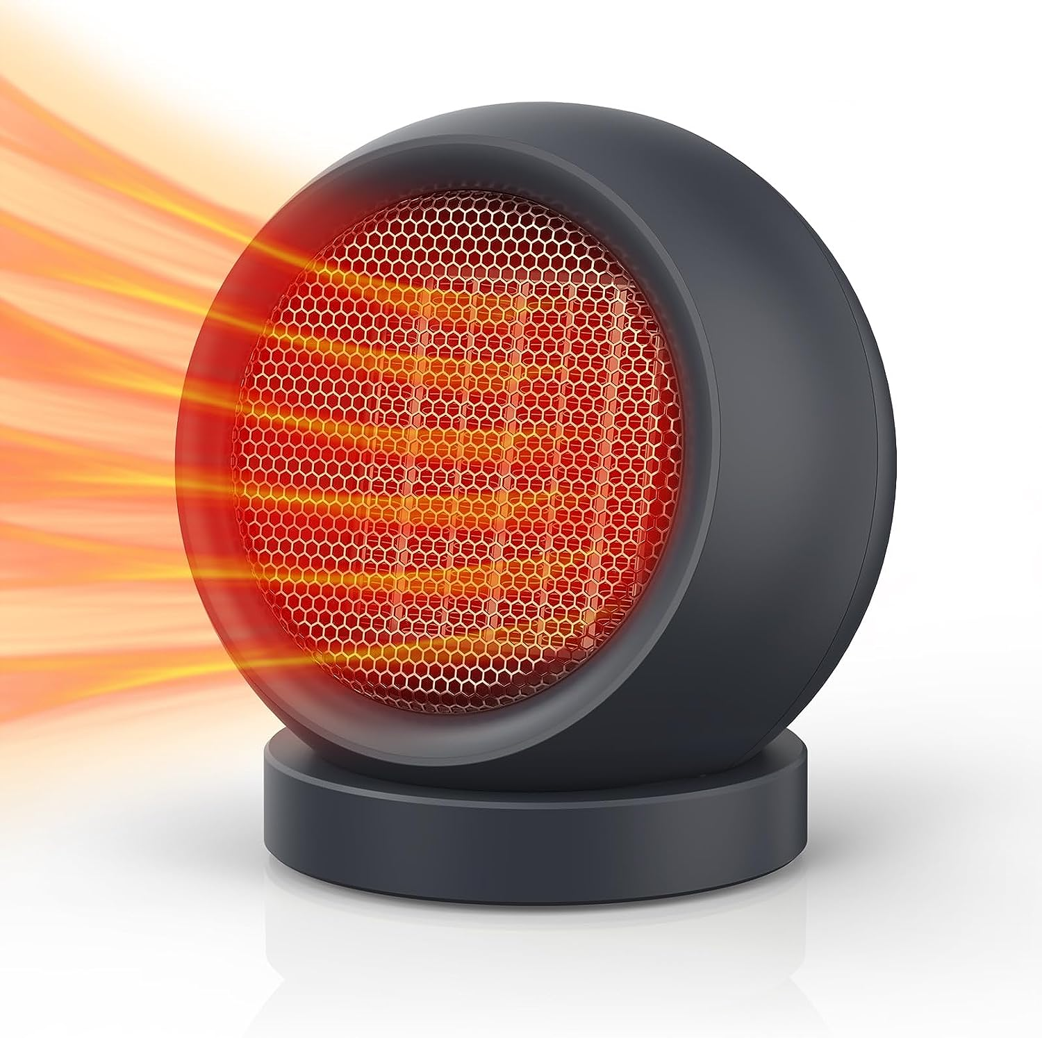 Space Heater,Ptc Ceramic Electric Desk Heater High Output Heater Fan for Home Be-image