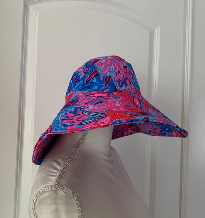Lilly Pulitzer Sun Hat Ruby Red Wild Times | eBay display picture 3