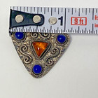 925 Sterling  Silver citrine lapis  Pendant — photo 4