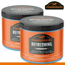 Pharmacas 2 x 500 ml Odświeżająca maść dla koni Chłodzenie Relaks Pielęgnacja konia