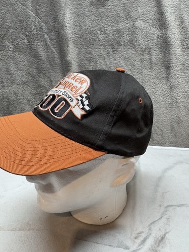 Vintage Cracker Barrel 500 Hat Atlanta Motor Speedway NASCAR Black Strapback Y2K - Picture 6 of 12
