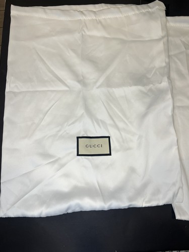 Gucci White Silky Satin Dust Bags Lot Of 3 - Picture 2 of 14