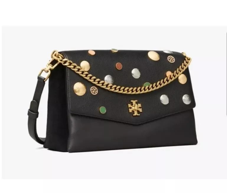 Tory Burch Kira Mixed Media Materials Embellished studds Shoulder Bag 100009171